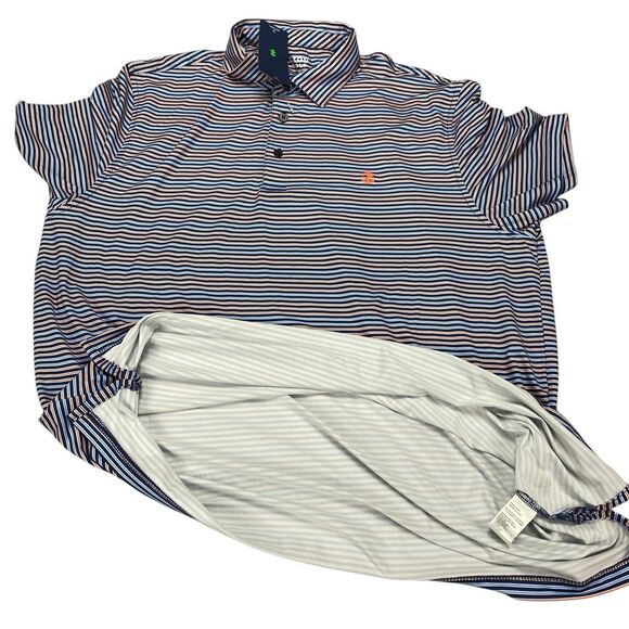 IZOD Mens Polo Golf Shirt-Swingflex-Size XL Striped NWT - Picture 10 of 12